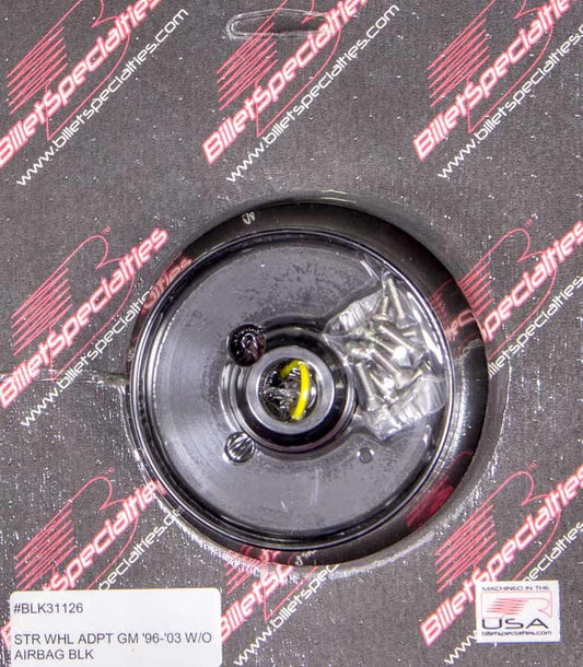 96 - 03 GM Steering Wheel Adapter Black - Billet Specialties | Evolution Auto Retroworks