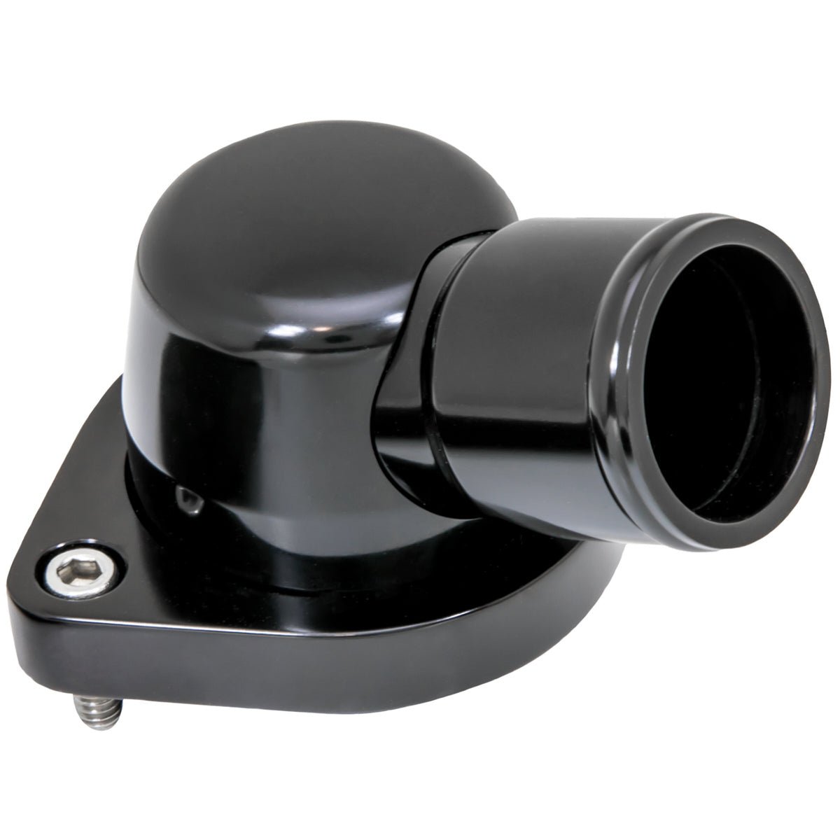 Thermostat Housing 15 Degree LS 10 - Up Black - Billet Specialties | Evolution Auto Retroworks