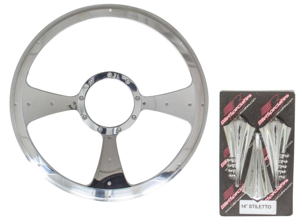 Stiletto - Profile Steering Wheel 14in - Billet Specialties | Evolution Auto Retroworks