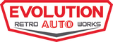 Logo of Evolution Retro Auto Works with a red and black design.