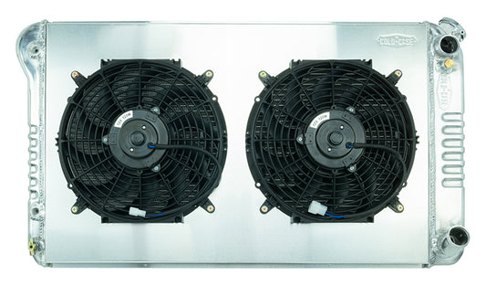 67-76 Chevy GMC Pickup Truck LS Swap Aluminum Radiator AT and 12 Inch Fan Kit Cold Case Radiators