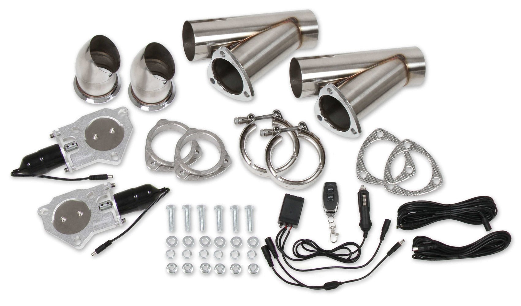 Dual Electric Exhaust Cut - Outs 3in w/Remote - Hooker | Evolution Auto Retroworks