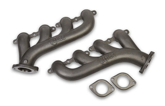 GM LS Cast Iron Exhaust Manifolds Raw Finish - Hooker | Evolution Auto Retroworks