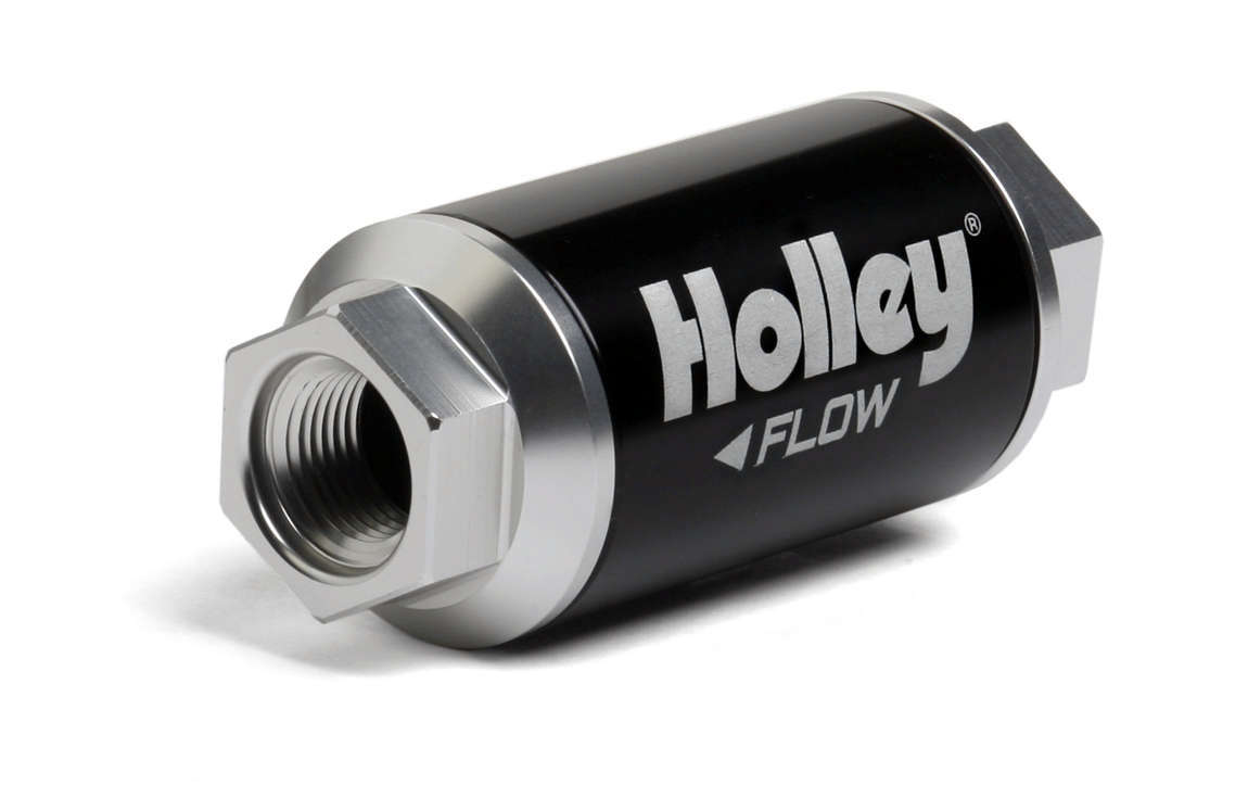 Billet HP Fuel Filter - 3/8NPT 10 - Micron 100GPH - Holley | Evolution Auto Retroworks