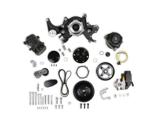 BBC Accessory Drive Sys. Mid Mount - Black - Holley | Evolution Auto Retroworks