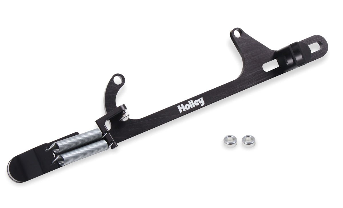 Billet Throttle Bracket Billet Aluminum Black - Holley | Evolution Auto Retroworks