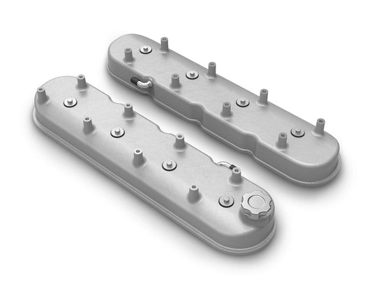 GM LS Tall Valve Cover Set - Natural Cast - Holley | Evolution Auto Retroworks
