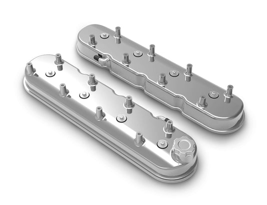GM LS Tall Valve Cover Set - Polished - Holley | Evolution Auto Retroworks