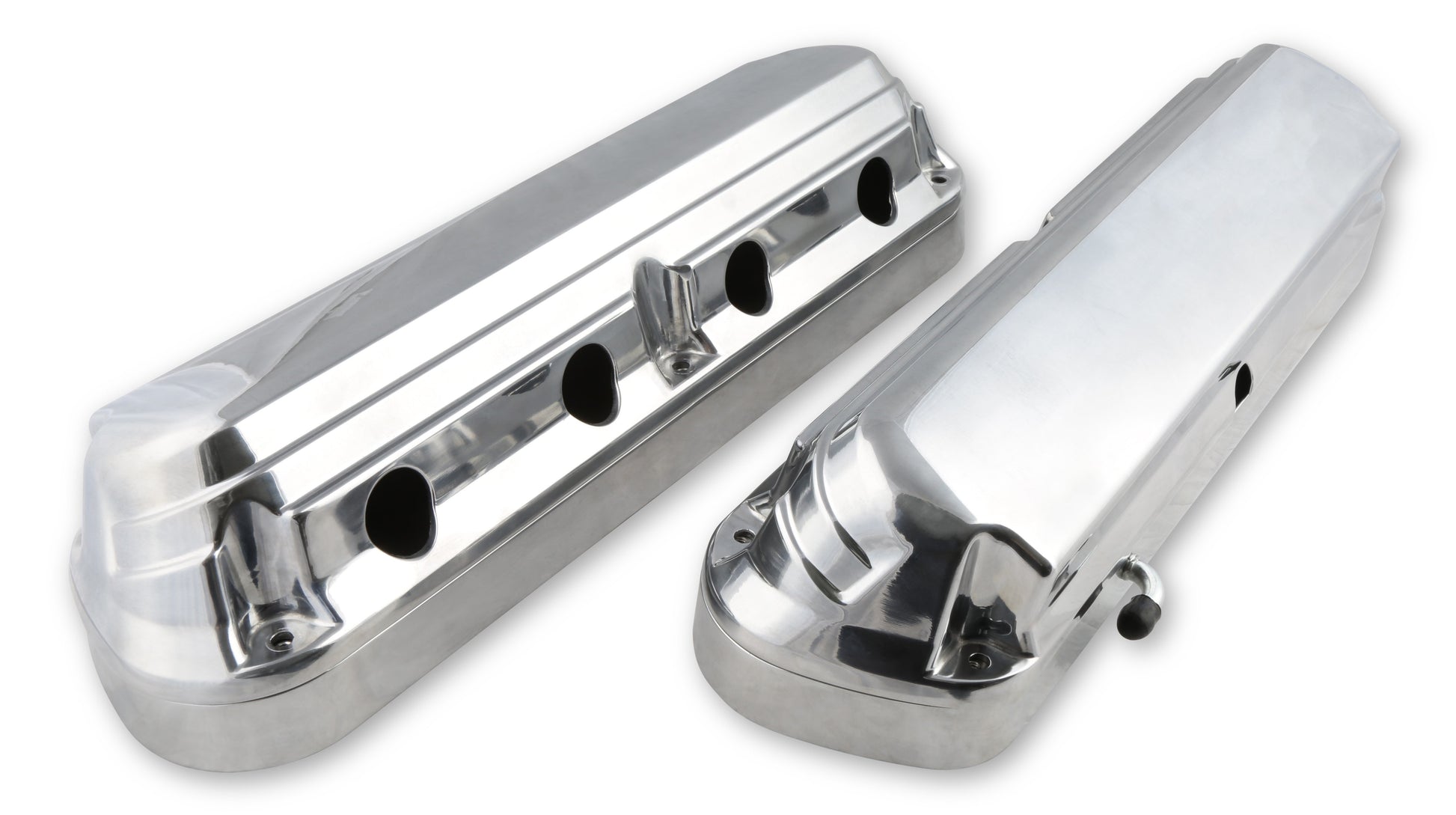 2 - Piece Alm Valve Cover Set GM LS Pol. Finish - Holley | Evolution Auto Retroworks