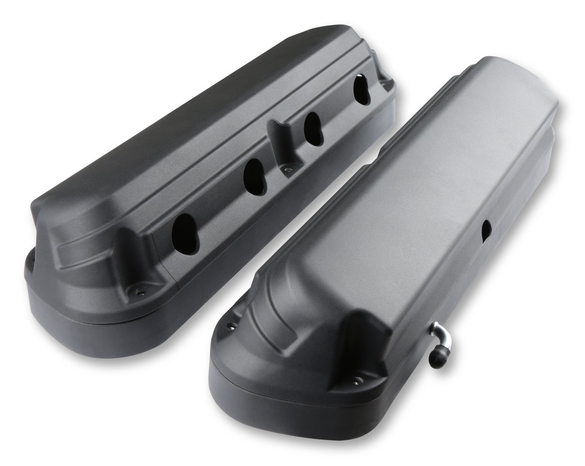2 - Piece Alm Valve Cover Set GM LS Black Finish - Holley | Evolution Auto Retroworks