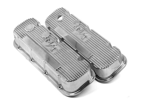 BBC M/T Valve Cover Set - Polished - Holley | Evolution Auto Retroworks