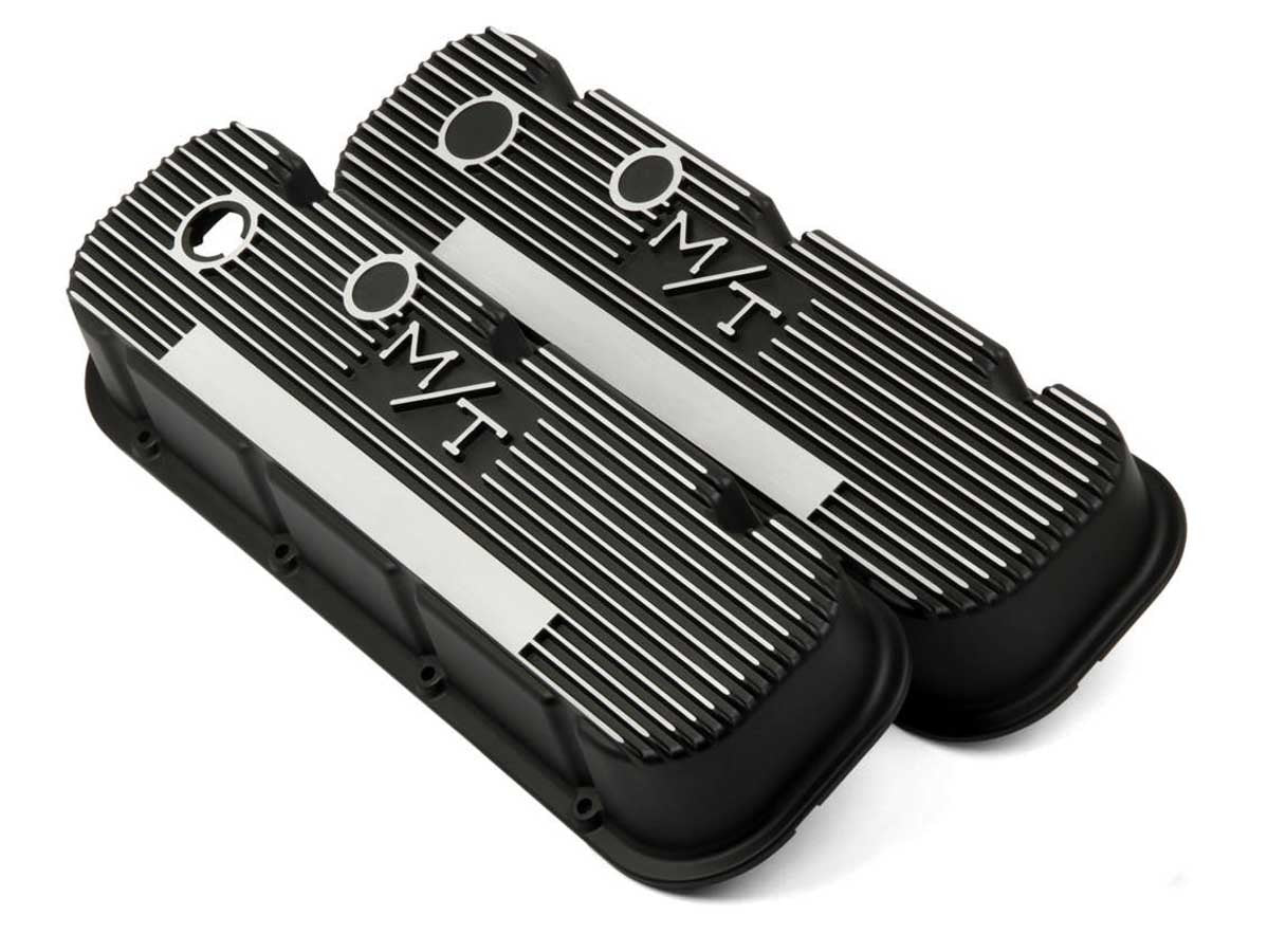 BBC M/T Valve Cover Set - Black Krinkle - Holley | Evolution Auto Retroworks