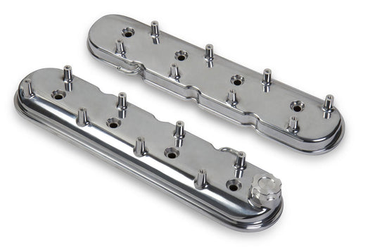 GM LS1 Valve Cover Set - Polished - Holley | Evolution Auto Retroworks
