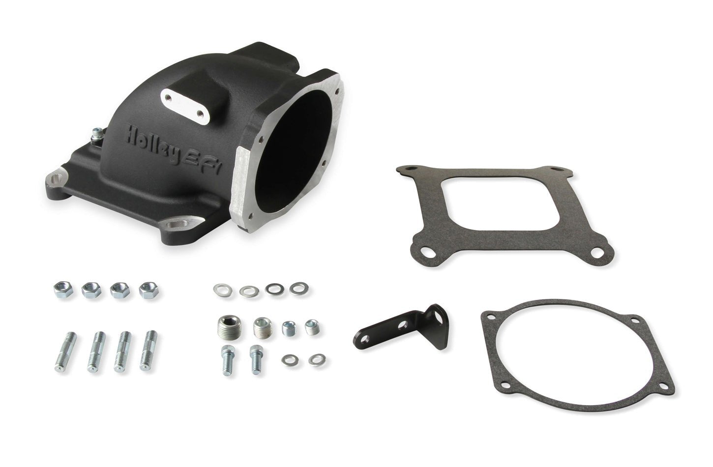 Intake Elbow 4150 GM LS TB Flange - Black - Holley EFI | Evolution Auto Retroworks