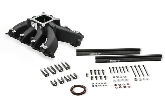 EFI Intake Manifold GM LS3 Single Plane Black - Holley | Evolution Auto Retroworks