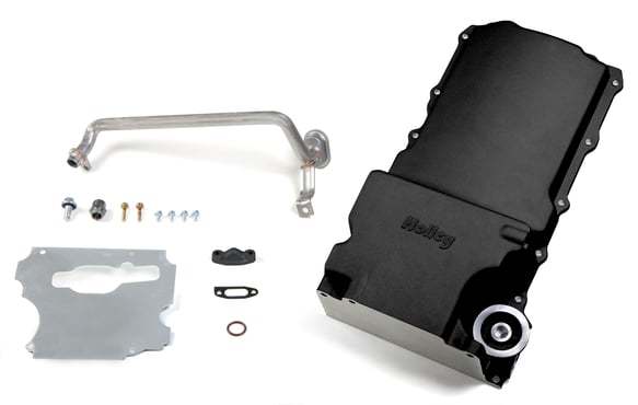 GM Retro Fit Oil Pan - LS Engines - Black - Holley | Evolution Auto Retroworks