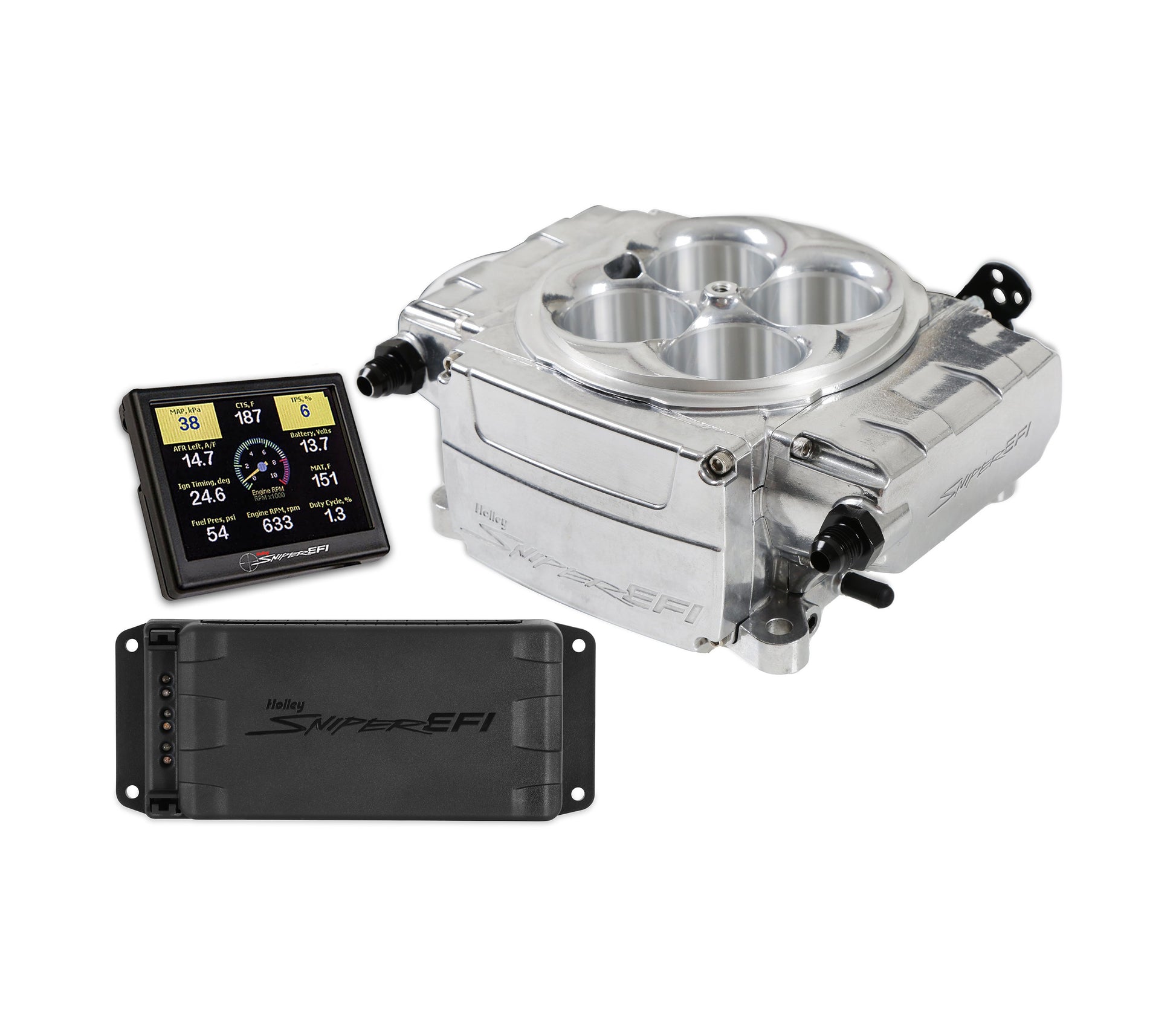 Sniper 2 EFI Kit Polished w/PDM - Holley | Evolution Auto Retroworks