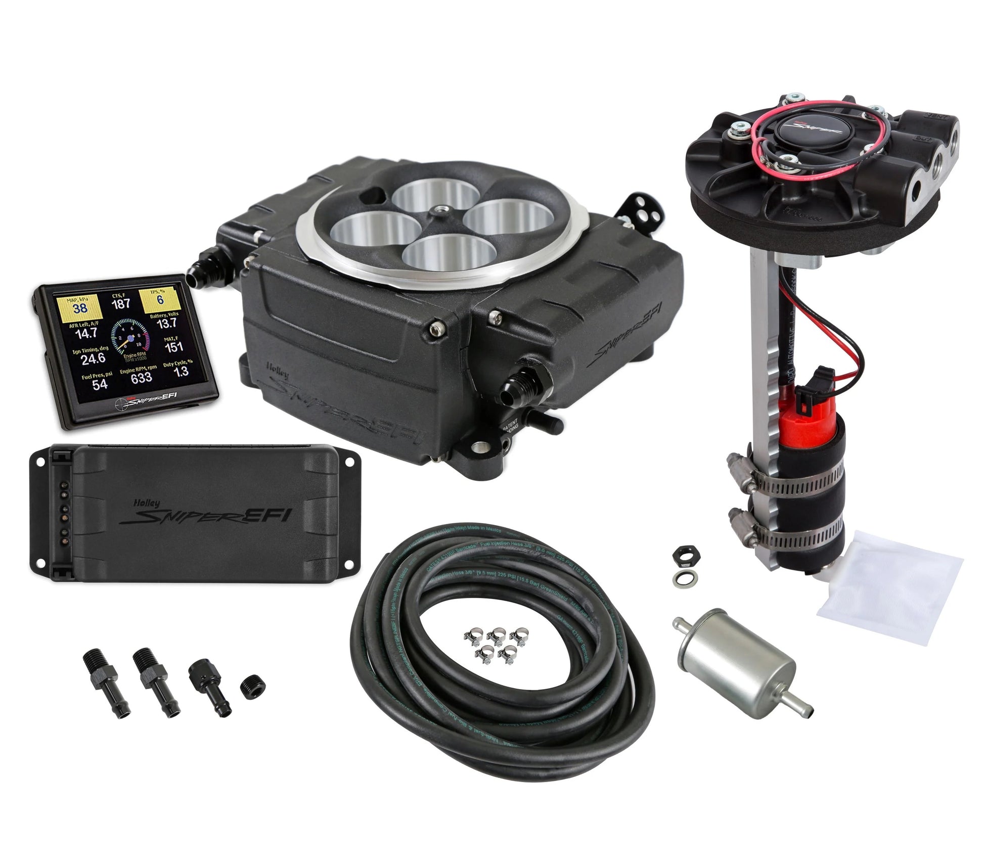 Sniper 2 EFI Kit w/PDM Black - Holley | Evolution Auto Retroworks