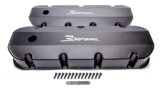 Sniper Fabricated Valve Covers BBC Tall - Holley | Evolution Auto Retroworks