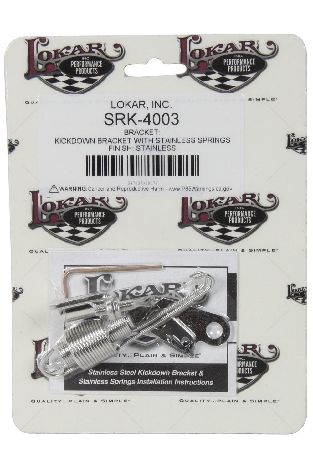 Stainless Steel Kickdown Bracket With Stainless - Lokar | Evolution Auto Retroworks