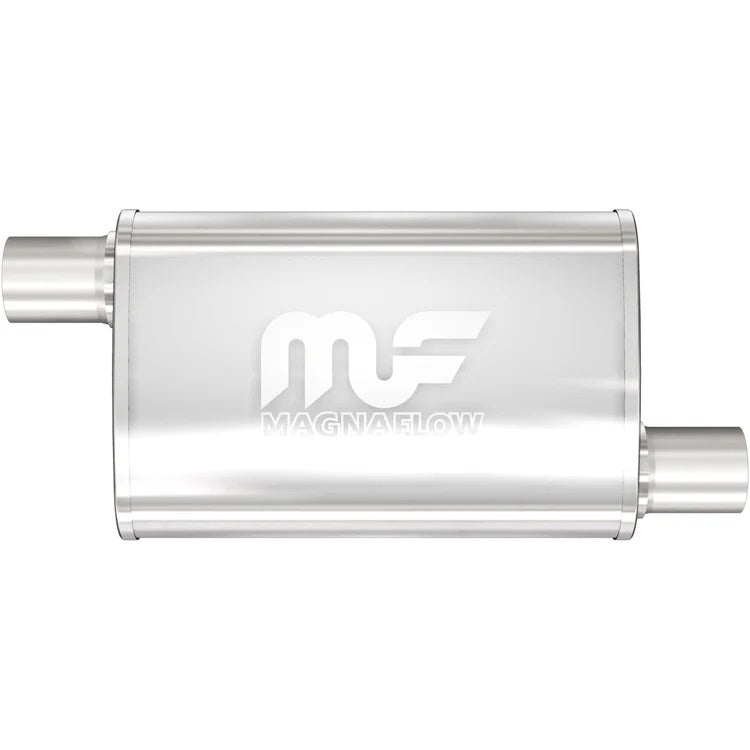 Stainless Muffler 2.25in. Offset In/Out - MagnaFlow Exhaust Products | Evolution Auto Retroworks