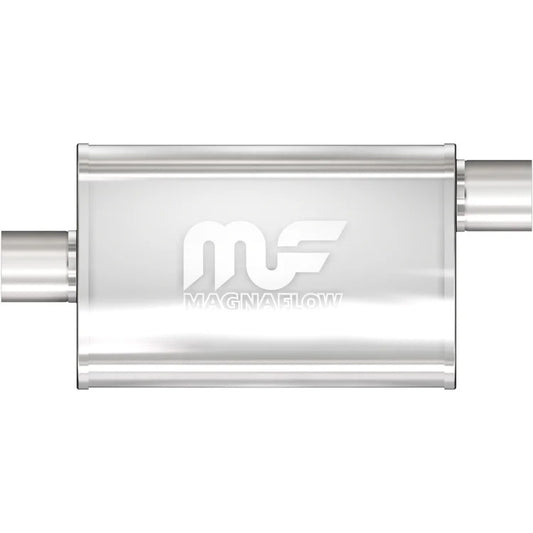 Stainless Muffler 2.25in. Offset In/Center - MagnaFlow Exhaust Products | Evolution Auto Retroworks