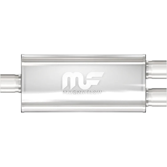 Stainless Muffler 3in Inlet/Dual 2.5in Out - MagnaFlow Exhaust Products | Evolution Auto Retroworks