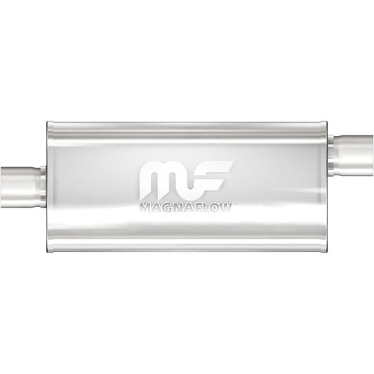 Muffler Stainless 2.5in Offset In Center Out - MagnaFlow Exhaust Products | Evolution Auto Retroworks