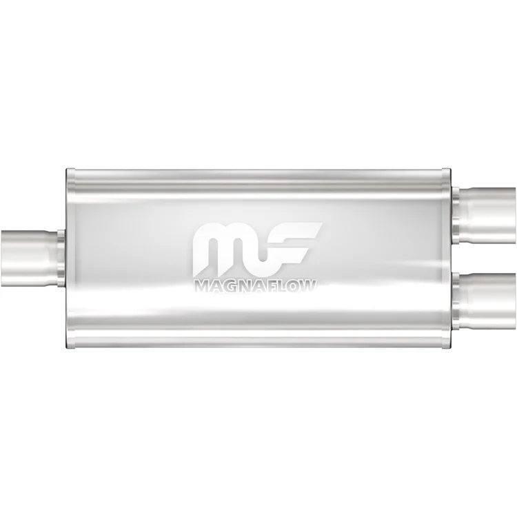 Stainless Muffler 3in Inlet/Dual 2.5in Out - MagnaFlow Exhaust Products | Evolution Auto Retroworks