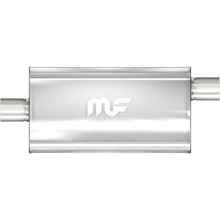 Stainless Muffler 3in Center In / Offset Out - MagnaFlow Exhaust Products | Evolution Auto Retroworks