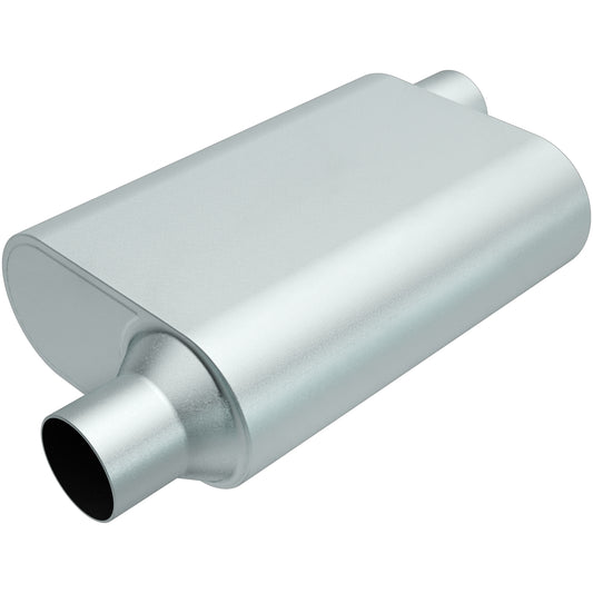 Rumble Aluminizd Muffler 2.5in Offset In/Out - MagnaFlow Exhaust Products | Evolution Auto Retroworks