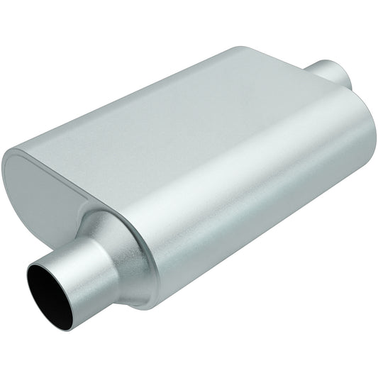 Rumble Aluminizd Muffler 3in Offset In/Center Out - MagnaFlow Exhaust Products | Evolution Auto Retroworks