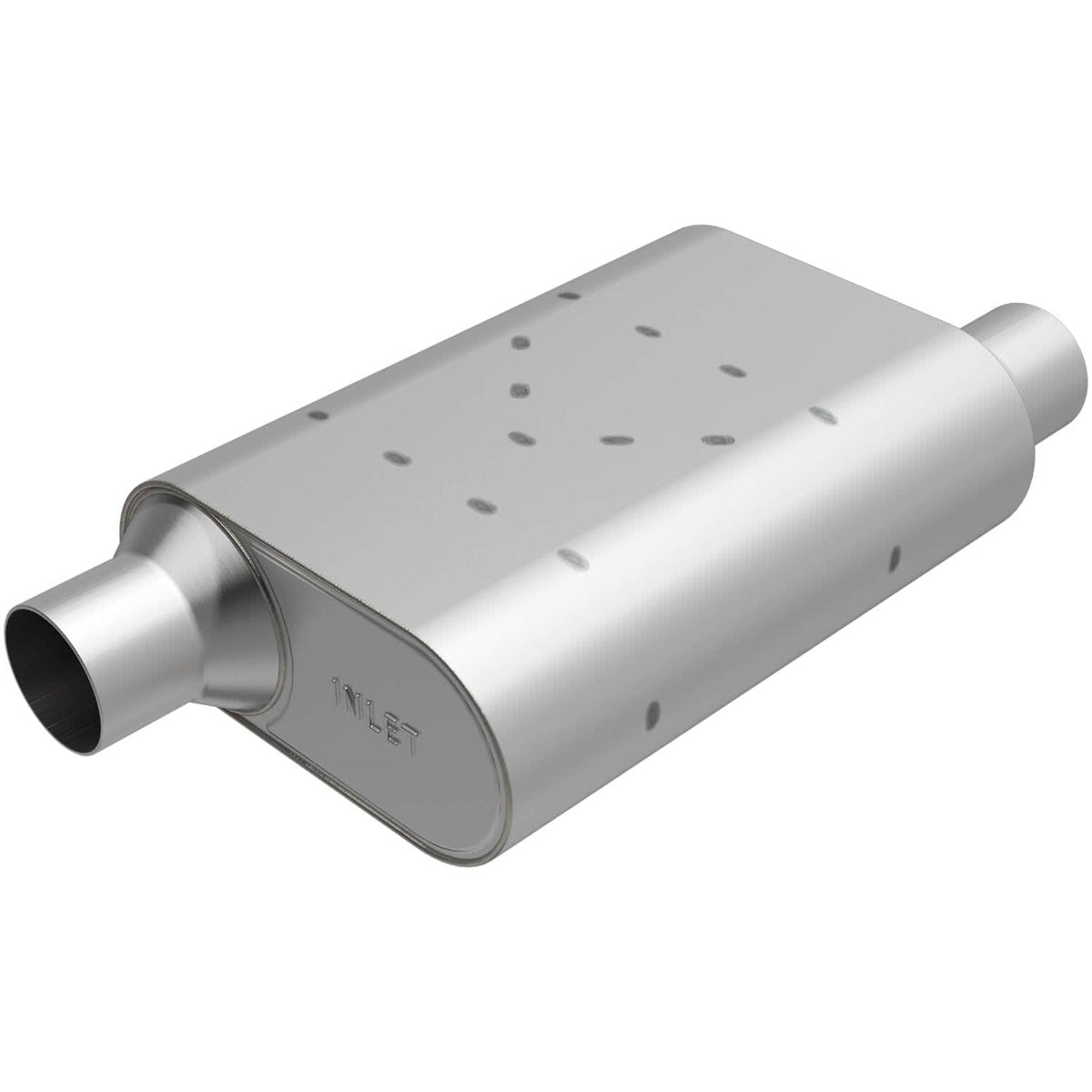 Rumble Stainless Muffler 2.5in Offset/Offset - MagnaFlow Exhaust Products | Evolution Auto Retroworks