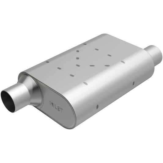 Rumble Stainless Muffler 2.5in Offset/Offset - MagnaFlow Exhaust Products | Evolution Auto Retroworks