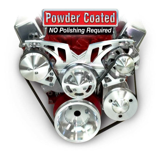 BBC Style Track Pulley Set Alt A/C with P/S - March Performance | Evolution Auto Retroworks