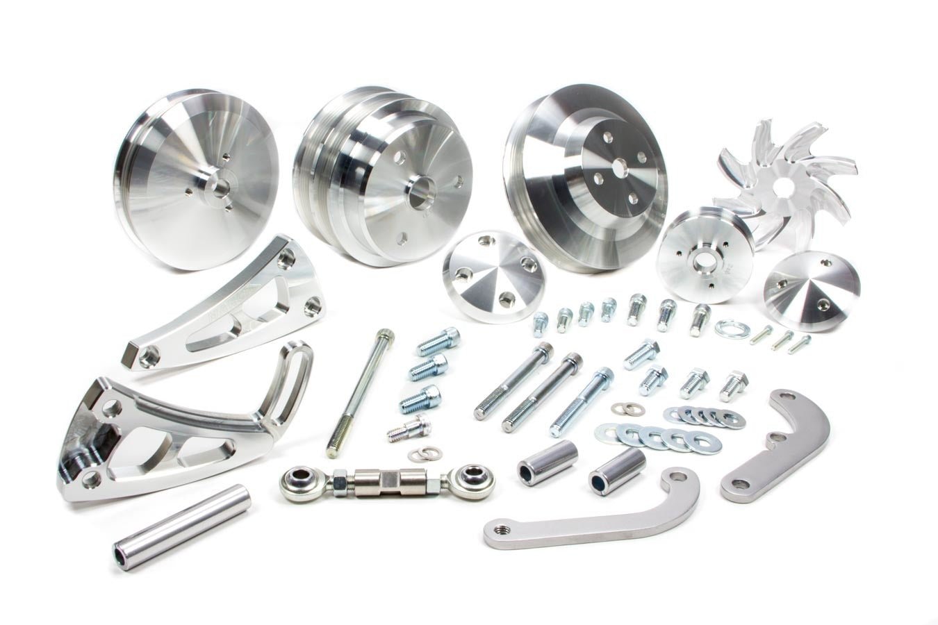 SBC Long w/p Serpentine Conversion Pulley Kit - March Performance | Evolution Auto Retroworks