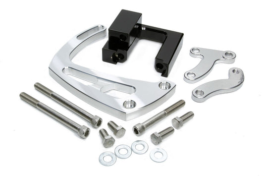 Chevy BB Power Steering Braket clear powder coat - March Performance | Evolution Auto Retroworks