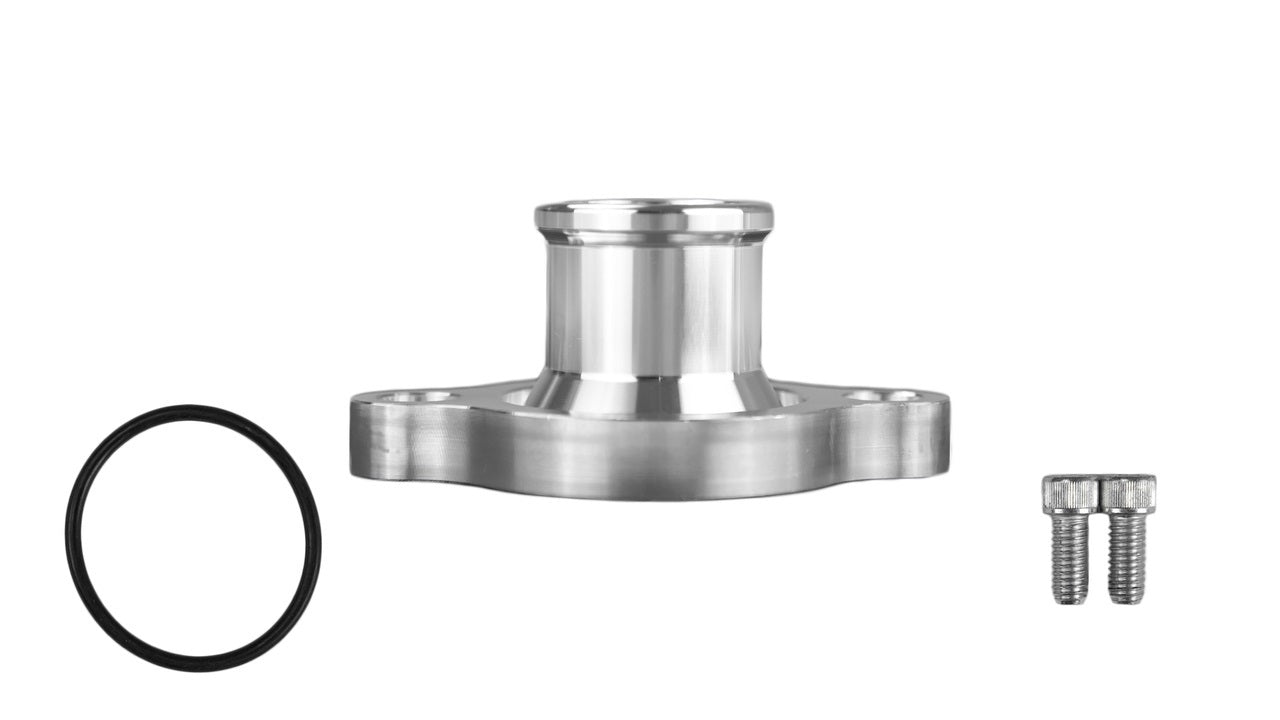 Thermostat Housing SBC Straight Clearcoat - March Performance | Evolution Auto Retroworks