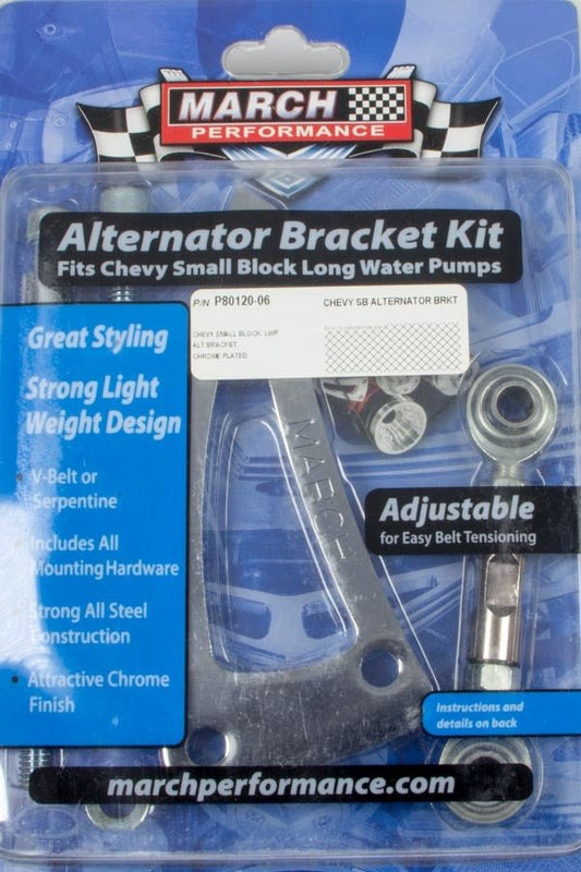 Alternator Bracket SBC LWP - March Performance | Evolution Auto Retroworks