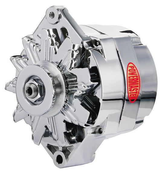 Chrome 85amp Delco Alternator 1 Wire - Power Master | Evolution Auto Retroworks