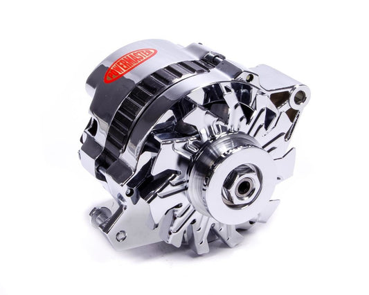 Chrome 105amp Small Delco Alternator 1 Wire - Power Master | Evolution Auto Retroworks