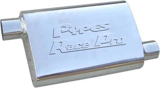 Stainless Muffler 3in Offset/Offset - Pypes Performance exhaust | Evolution Auto Retroworks