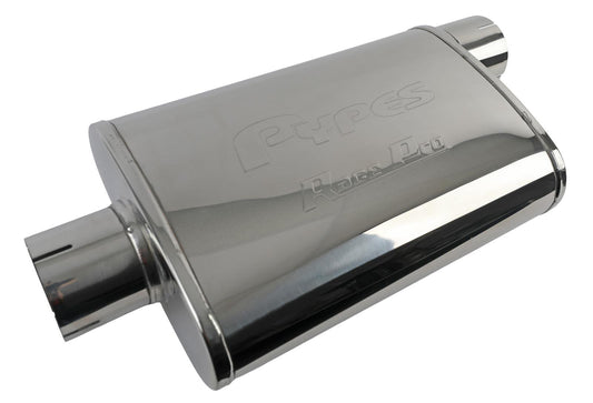 Race Pro Muffler 3in Offset/Center Stainless - Pypes Performance exhaust | Evolution Auto Retroworks