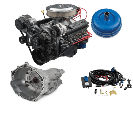 SP350/357 Turn - Key Automatic Connect & Cruise Crate Powertrain System W/ 4L65 - E - Chevrolet Performance | Evolution Auto Retroworks