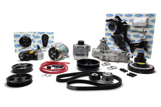 LS Engine Front Runner Drive System Black - Vintage Air | Evolution Auto Retroworks