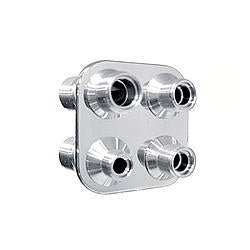 4 Way Square Bulkhead 6 & 10 O - Ring - Vintage Air | Evolution Auto Retroworks
