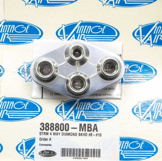 4 Way Diamond Bulkhead 8 and 10 O - Ring - Vintage Air | Evolution Auto Retroworks