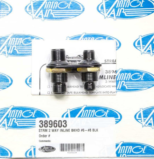 2 Way In Line Bulkhead 6 and 8 O - Ring - Vintage Air | Evolution Auto Retroworks
