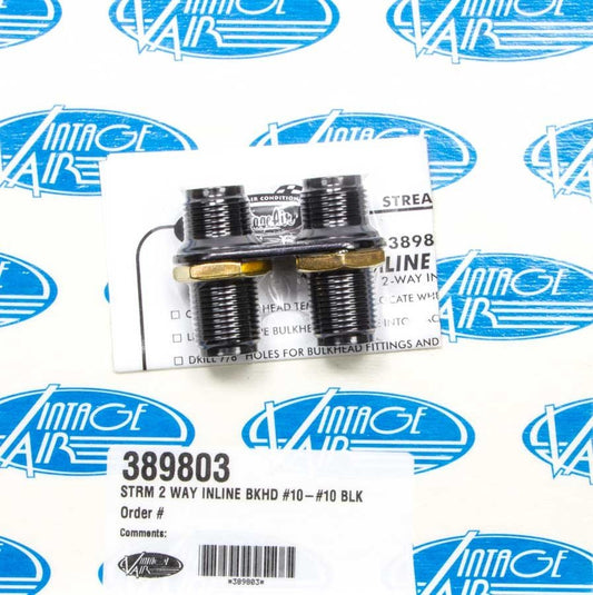 2 Way In Line Bulkhead 10 and 10 O - Ring - Vintage Air | Evolution Auto Retroworks